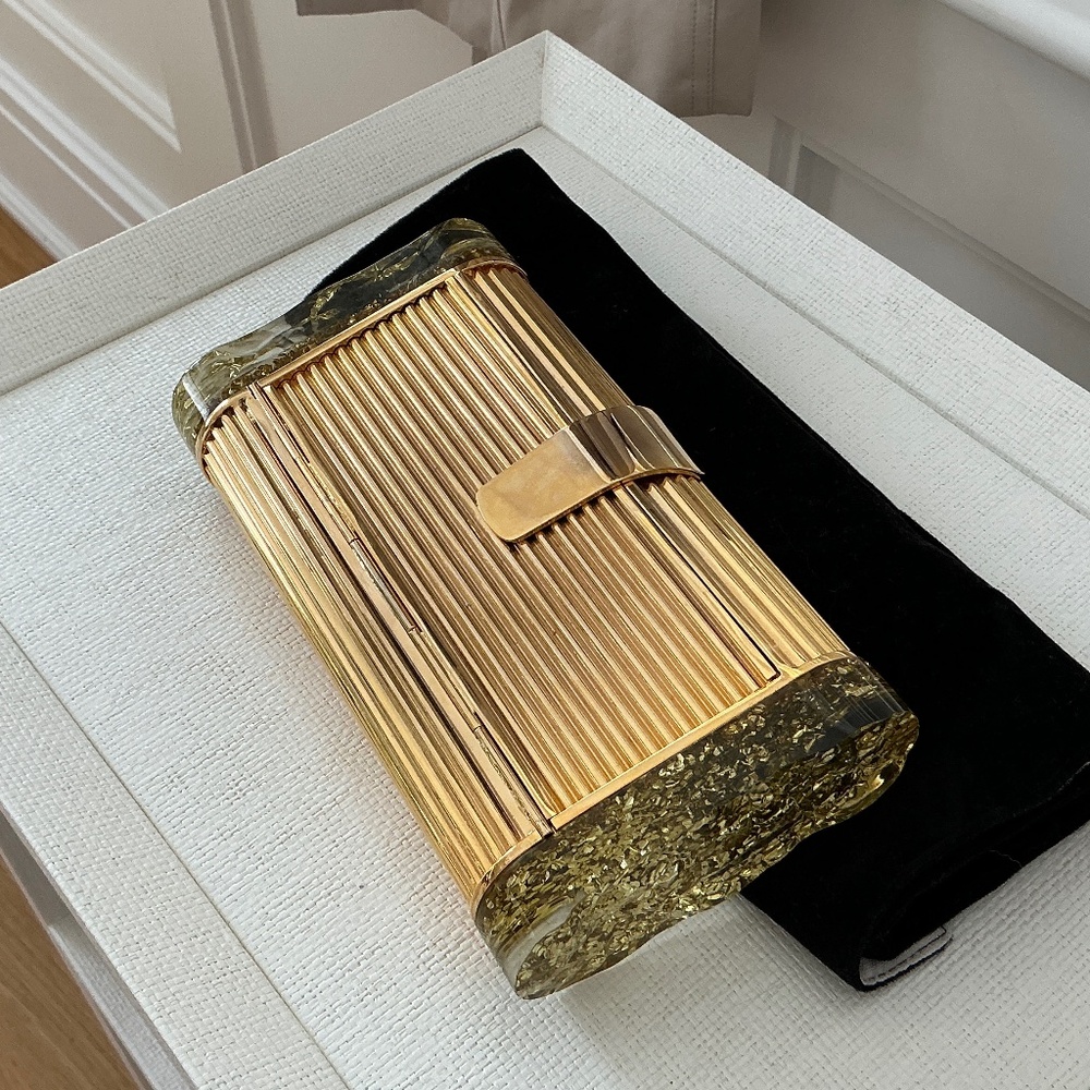 Edie Parker Gold Clutch